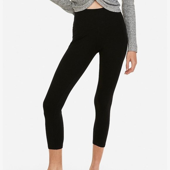 Black Cropped Leggings From Express 